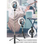 Đèn vòng 6 inch Q07, Gậy tự sướng Bluetooth di động, Chân máy, Q07