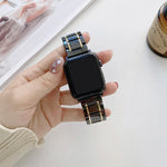 Dây đồng hồ thay thế bằng gốm thép năm hạt cho Apple Watch Series, 7 45mm / 6 & SE & 5 & 4 44mm / 3 & 2 & 1 42mm, 7 41mm / 6 & SE & 5 & 4 40mm / 3 & 2 & 1 38mm