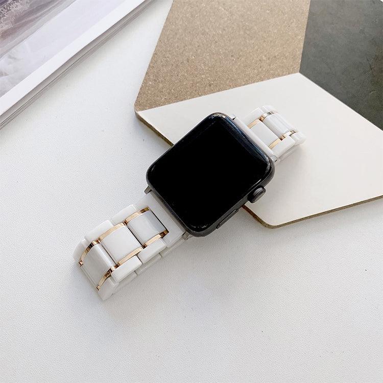 Dây đồng hồ thay thế bằng gốm thép năm hạt cho Apple Watch Series, 7 45mm / 6 & SE & 5 & 4 44mm / 3 & 2 & 1 42mm, 7 41mm / 6 & SE & 5 & 4 40mm / 3 & 2 & 1 38mm