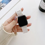 Dây đồng hồ thay thế bằng gốm thép năm hạt cho Apple Watch Series, 7 45mm / 6 & SE & 5 & 4 44mm / 3 & 2 & 1 42mm, 7 41mm / 6 & SE & 5 & 4 40mm / 3 & 2 & 1 38mm