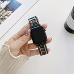 Dây đồng hồ thay thế bằng gốm thép năm hạt cho Apple Watch Series, 7 45mm / 6 & SE & 5 & 4 44mm / 3 & 2 & 1 42mm, 7 41mm / 6 & SE & 5 & 4 40mm / 3 & 2 & 1 38mm