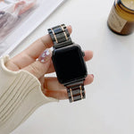 Dây đồng hồ thay thế bằng gốm thép năm hạt cho Apple Watch Series, 7 45mm / 6 & SE & 5 & 4 44mm / 3 & 2 & 1 42mm, 7 41mm / 6 & SE & 5 & 4 40mm / 3 & 2 & 1 38mm