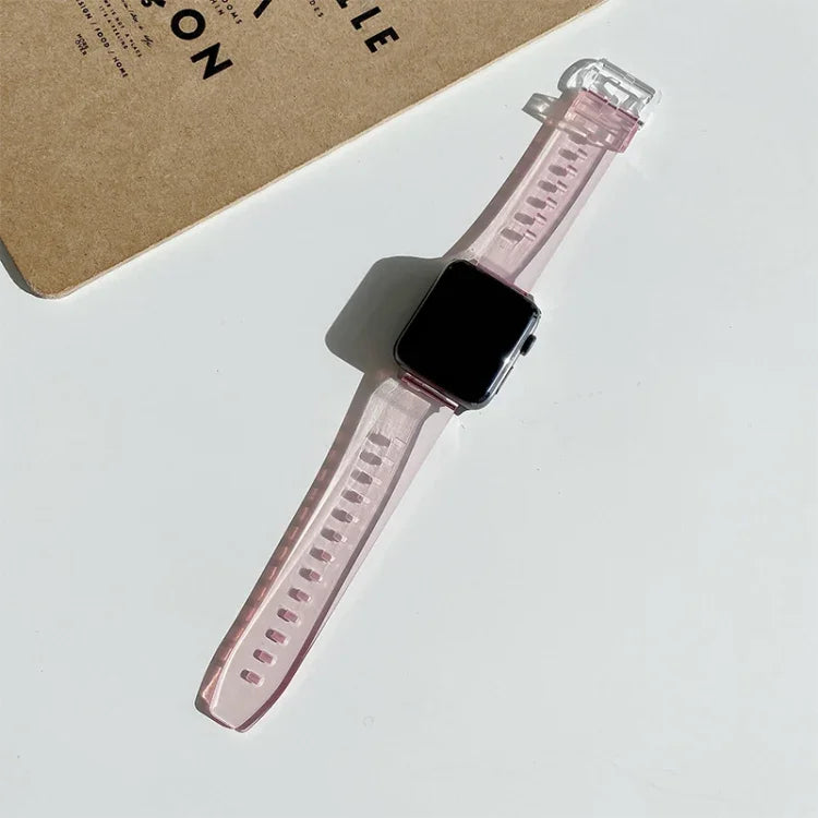 Dây đồng hồ thay thế TPU nhẹ bị đổi màu cho Apple Watch Series, 7 45mm / 6 & SE & 5 & 4 44mm / 3 & 2 & 1 42mm, 7 41mm / 6 & SE & 5 & 4 40mm / 3 & 2 & 1 38mm