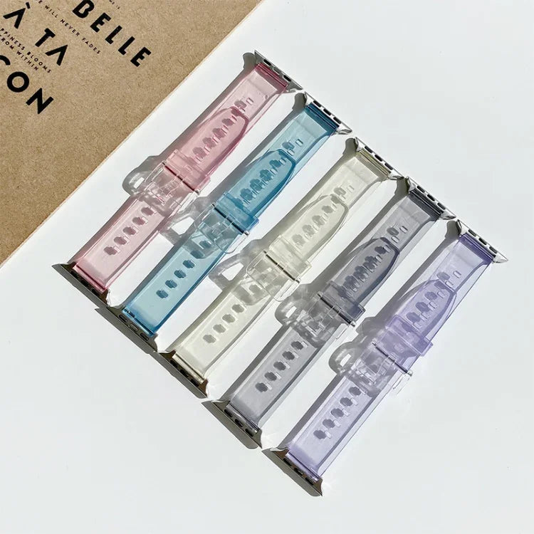 Dây đồng hồ thay thế TPU nhẹ bị đổi màu cho Apple Watch Series, 7 45mm / 6 & SE & 5 & 4 44mm / 3 & 2 & 1 42mm, 7 41mm / 6 & SE & 5 & 4 40mm / 3 & 2 & 1 38mm