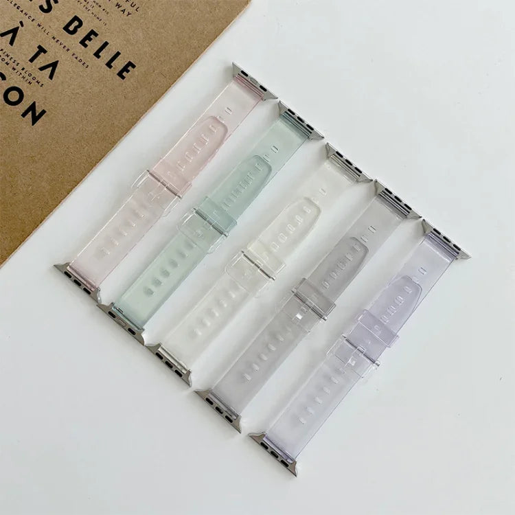Dây đồng hồ thay thế TPU nhẹ bị đổi màu cho Apple Watch Series, 7 45mm / 6 & SE & 5 & 4 44mm / 3 & 2 & 1 42mm, 7 41mm / 6 & SE & 5 & 4 40mm / 3 & 2 & 1 38mm