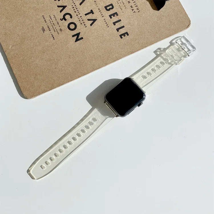 Dây đồng hồ thay thế TPU nhẹ bị đổi màu cho Apple Watch Series, 7 45mm / 6 & SE & 5 & 4 44mm / 3 & 2 & 1 42mm, 7 41mm / 6 & SE & 5 & 4 40mm / 3 & 2 & 1 38mm