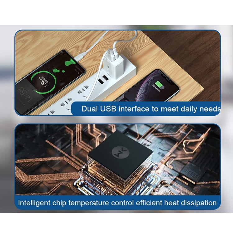 Bộ sạc du lịch WK WP-U56 2A sạc nhanh USB đôi, phích cắm EU