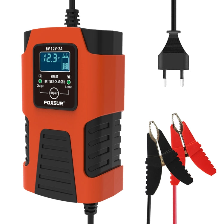 FOXSUR 2A / 6V / 12V Car / Motorcycle 3-stage Full Smart Battery Charger, 2A, US Plug, 2A, EU Plug, 2A, JP Plug, 2A, UK Plug