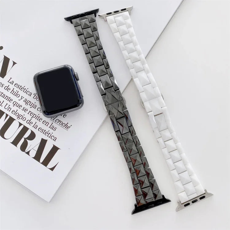 Dây đồng hồ thay thế họa tiết lưới thoi bằng gốm, Dành cho Apple Watch Series 7 41mm / & 6 & SE & 5 & 4 40mm, Dành cho Apple Watch Series 7 45mm / & 6 & SE & 5 & 4 44mm