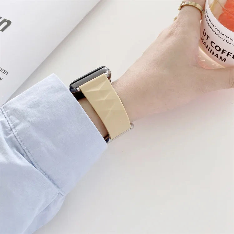Dây đồng hồ silicone thay thế kiểu hiện đại cho Apple Watch Series 6 & SE & 5 & 4 40mm / 3 & 2 & 1 38mm, Khóa màu đen, Khóa vàng hồng, Khóa bạc