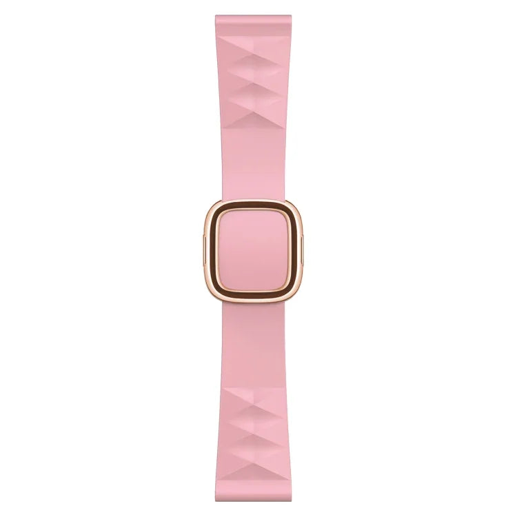 Dây đồng hồ silicone thay thế kiểu hiện đại cho Apple Watch Series 6 & SE & 5 & 4 40mm / 3 & 2 & 1 38mm, Khóa màu đen, Khóa vàng hồng, Khóa bạc