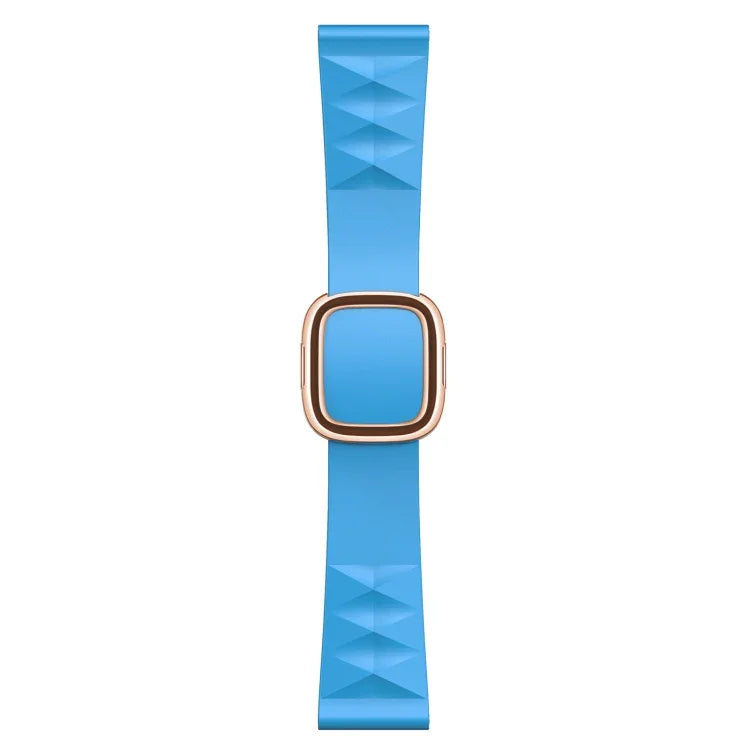 Dây đồng hồ silicone thay thế kiểu hiện đại cho Apple Watch Series 6 & SE & 5 & 4 40mm / 3 & 2 & 1 38mm, Khóa màu đen, Khóa vàng hồng, Khóa bạc