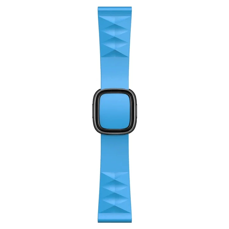 Dây đồng hồ silicone thay thế kiểu hiện đại cho Apple Watch Series 6 & SE & 5 & 4 44mm / 3 & 2 & 1 42mm, Khóa màu đen, Khóa vàng hồng, Khóa bạc