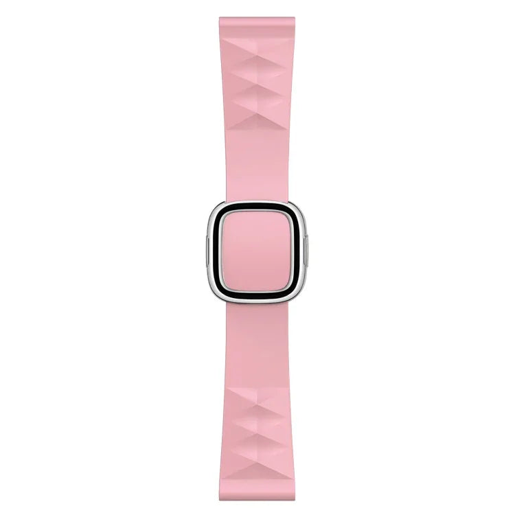 Dây đồng hồ silicone thay thế kiểu hiện đại cho Apple Watch Series 6 & SE & 5 & 4 44mm / 3 & 2 & 1 42mm, Khóa màu đen, Khóa vàng hồng, Khóa bạc