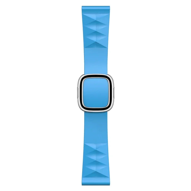 Dây đồng hồ silicone thay thế kiểu hiện đại cho Apple Watch Series 6 & SE & 5 & 4 44mm / 3 & 2 & 1 42mm, Khóa màu đen, Khóa vàng hồng, Khóa bạc