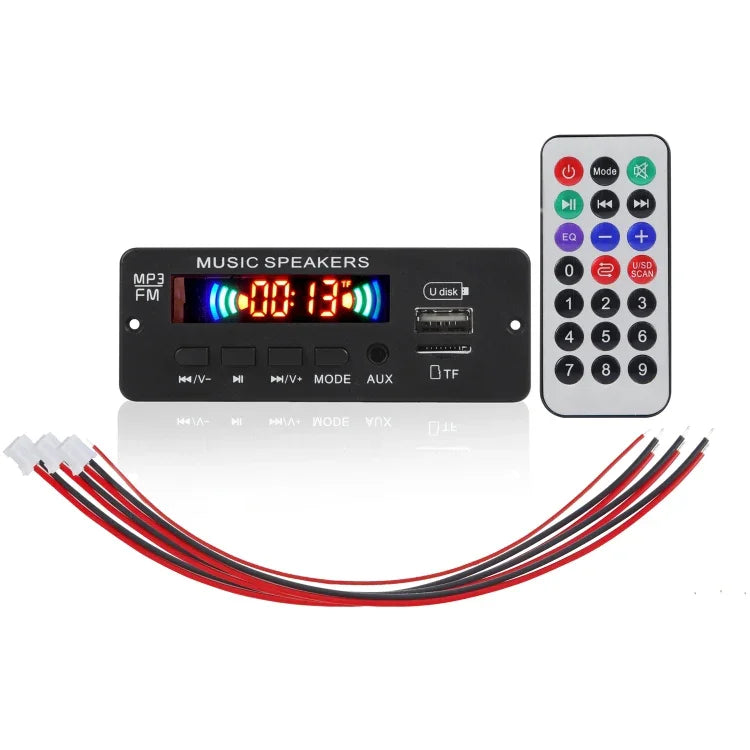Bảng giải mã MP3 âm thanh ô tô 12V JX-808BT, FM Radio USB, có Bluetooth / Điều khiển từ xa / Ghi âm, JX-808BT