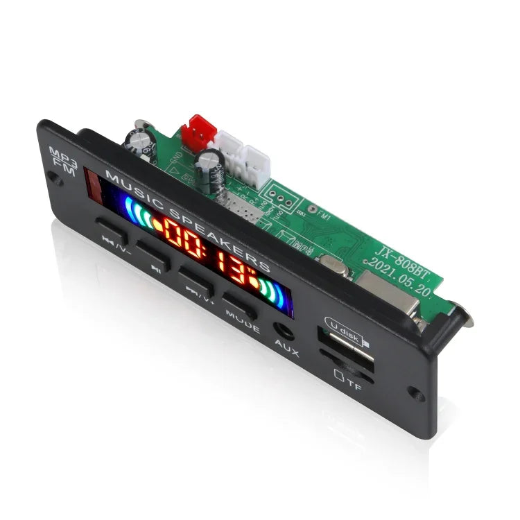 Bảng giải mã MP3 âm thanh ô tô 12V JX-808BT, FM Radio USB, có Bluetooth / Điều khiển từ xa / Ghi âm, JX-808BT