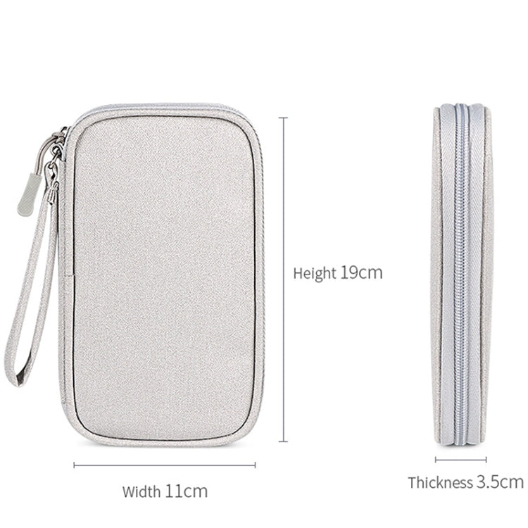 Túi đựng phụ kiện kỹ thuật số đa chức năng có dây đeo, 19x11x3.5cm (Xanh hải quân), 19x11x3.5cm (Xám), 19x11x3.5cm (Hồng), 19x11x3.5cm (Đen)