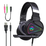 Tai nghe chơi game stereo có đèn RGB cổng 3.5mm + USB HXSJ F16 kèm micro