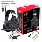 Tai nghe chơi game stereo có đèn RGB cổng 3.5mm + USB HXSJ F16 kèm micro