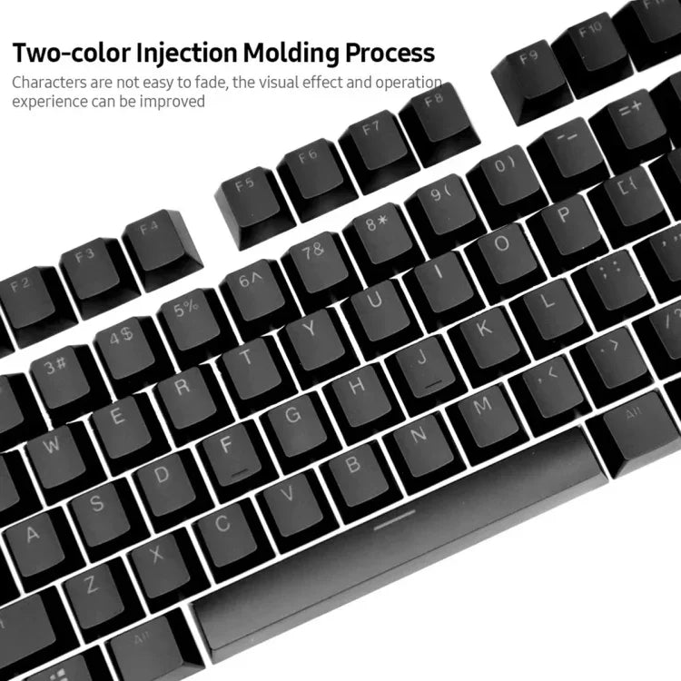 Bộ keycap bàn phím cơ màu PBT 104 phím HXSJ P9