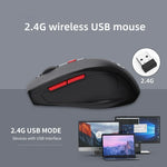 Chuột không dây đa chế độ Bluetooth 3.0/5.0 và 2.4G HXSJ T67, T67 2.4G