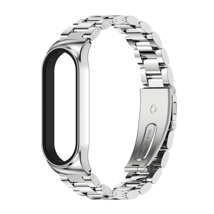 For Xiaomi Mi Band 6 / 5 CS Mijobs CS Metal Three Bead Stainless Steel Watch Band