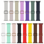 Dây đồng hồ silicone thay thế khóa chữ Nhật Bản cho Apple Watch Series, 7 45mm / 6 & SE & 5 & 4 44mm / 3 & 2 & 1 42mm, 7 41mm / 6 & SE & 5 & 4 40mm / 3 & 2 & 1 38mm