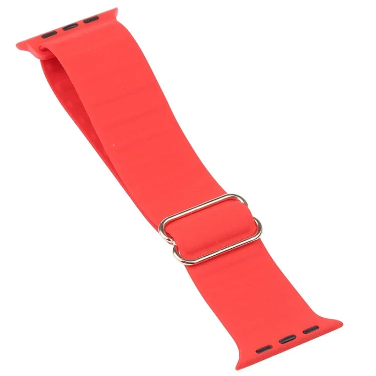 Dây đồng hồ silicone thay thế khóa chữ Nhật Bản cho Apple Watch Series, 7 45mm / 6 & SE & 5 & 4 44mm / 3 & 2 & 1 42mm, 7 41mm / 6 & SE & 5 & 4 40mm / 3 & 2 & 1 38mm