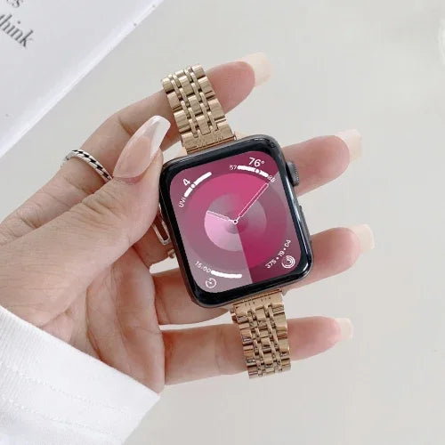 Dây thay thế thép bảy hạt, Dành cho Apple Watch Series 7 41mm / & 6 & SE & 5 & 4 40mm, Dành cho Apple Watch Series 7 45mm / & 6 & SE & 5 & 4 44mm