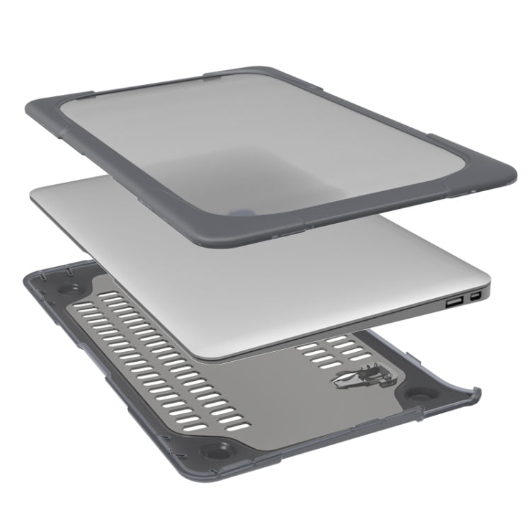 Ốp bảo vệ laptop chống rơi hai màu TPU + PC, dành cho MacBook Air 11.6 inch A1465 / A1370, dành cho MacBook Retina 12 inch A1534