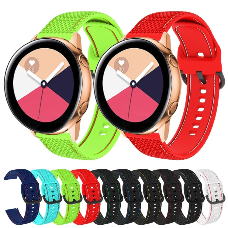Dây đeo thay thế silicone may hai màu cho Samsung Galaxy Watch Active 2, 20mm