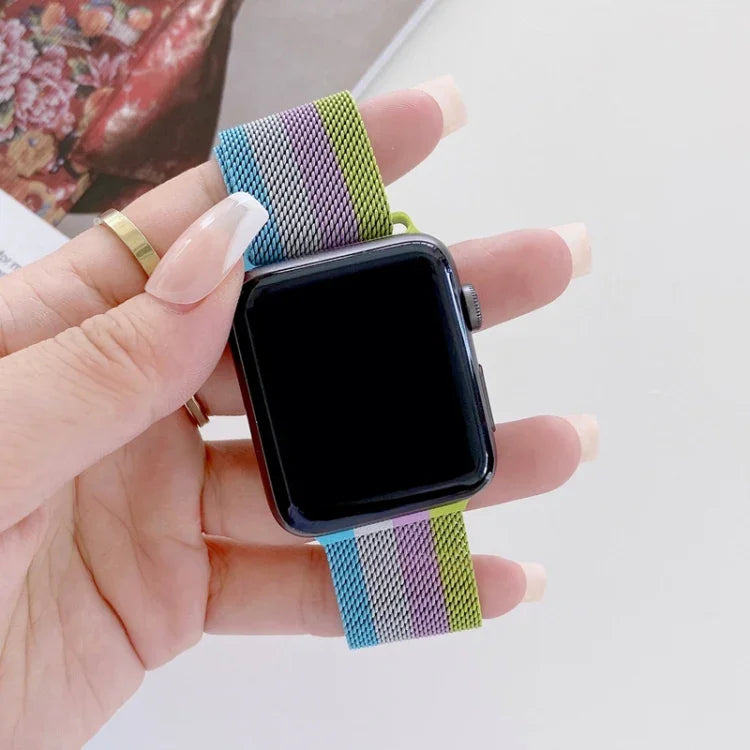 Dây thay thế Milanese bốn màu, Dành cho Apple Watch Series 7 41mm / & 6 & SE & 5 & 4 40mm, Dành cho Apple Watch Series 7 45mm / & 6 & SE & 5 & 4 44mm