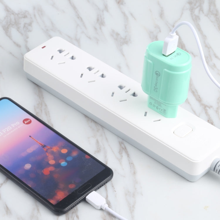 Bộ sạc du lịch Macarons cổng USB đơn QC3.0 13-3, phích cắm EU, US