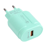 Bộ sạc du lịch Macarons cổng USB đơn QC3.0 13-3, phích cắm EU, US