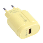 Bộ sạc du lịch Macarons cổng USB đơn QC3.0 13-3, phích cắm EU, US