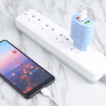 Bộ sạc du lịch Macarons 13-222 QC3.0 USB + 2 cổng USB đôi 2.1A, phích cắm EU, US