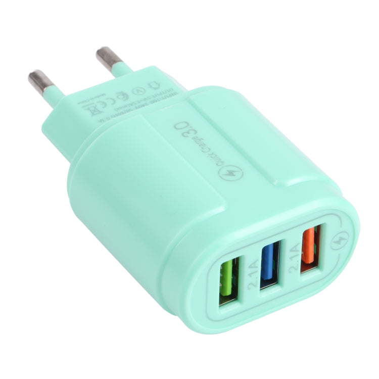 Bộ sạc du lịch Macarons 13-222 QC3.0 USB + 2 cổng USB đôi 2.1A, phích cắm EU, US