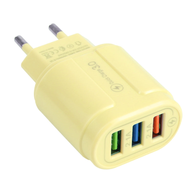 Bộ sạc du lịch Macarons 13-222 QC3.0 USB + 2 cổng USB đôi 2.1A, phích cắm EU, US