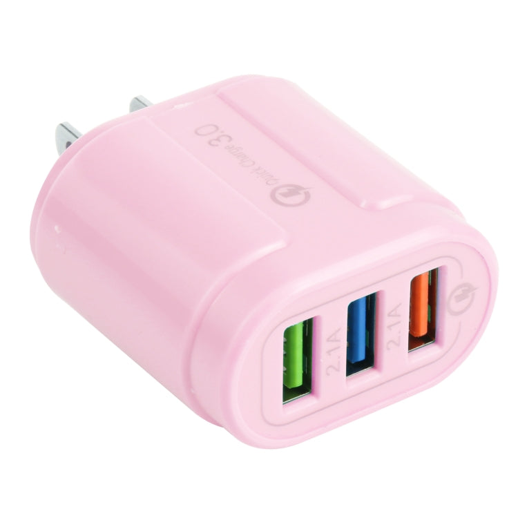 Bộ sạc du lịch Macarons 13-222 QC3.0 USB + 2 cổng USB đôi 2.1A, phích cắm EU, US