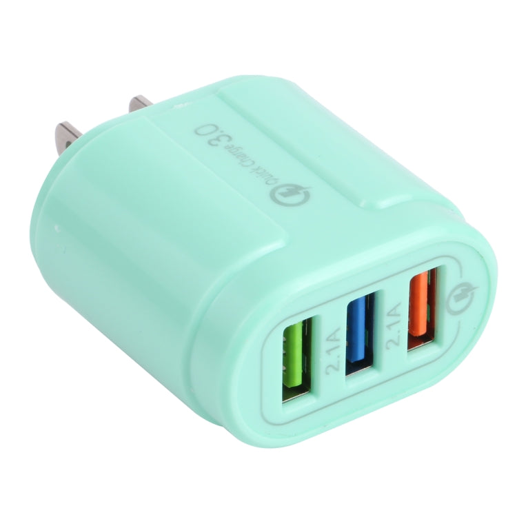 Bộ sạc du lịch Macarons 13-222 QC3.0 USB + 2 cổng USB đôi 2.1A, phích cắm EU, US