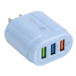 Bộ sạc du lịch Macarons 13-222 QC3.0 USB + 2 cổng USB đôi 2.1A, phích cắm EU, US