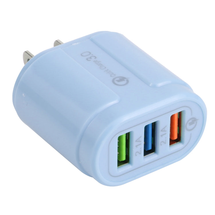 Bộ sạc du lịch Macarons 13-222 QC3.0 USB + 2 cổng USB đôi 2.1A, phích cắm EU, US