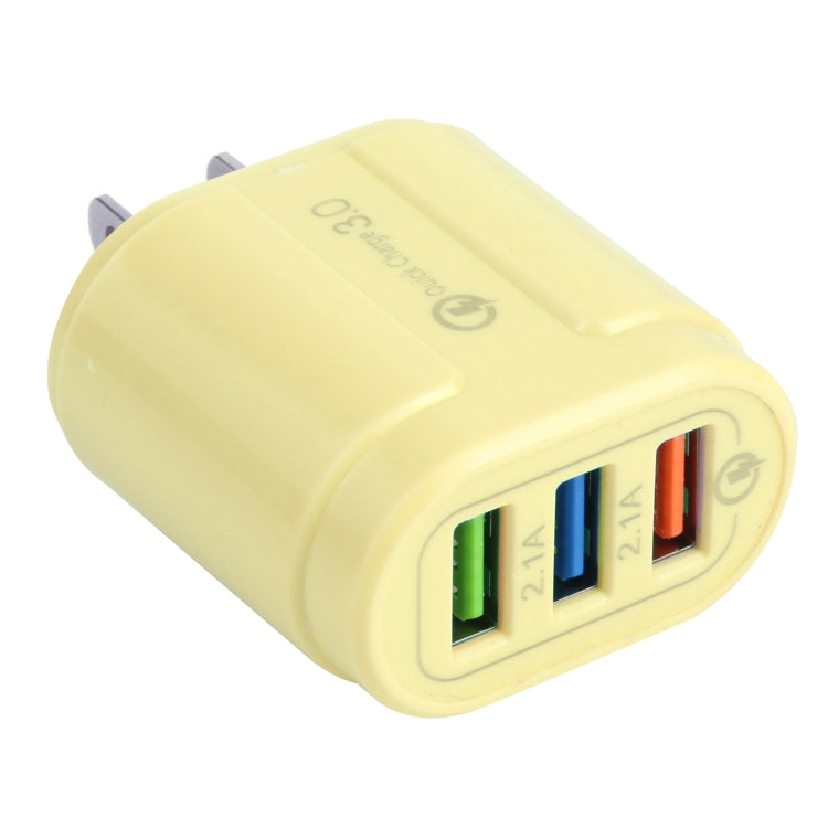 Bộ sạc du lịch Macarons 13-222 QC3.0 USB + 2 cổng USB đôi 2.1A, phích cắm EU, US