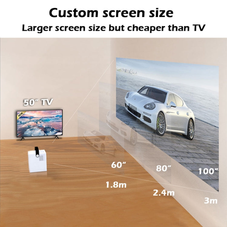 Máy chiếu kỹ thuật số LED HD WEJOY Y2 1920x1080P 100 ANSI Lumens rạp hát tại nhà di động, phiên bản điều khiển cảm ứng pin, Android 9.0, 2G+16G, Y2 phích cắm US