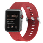 Dây đeo đồng hồ silicone thay thế cho Apple Watch Series, 7 45mm / 6 & SE & 5 & 4 44mm / 3 & 2 & 1 42mm, 7 41mm / 6 & SE & 5 & 4 40mm / 3 & 2 & 1 38mm