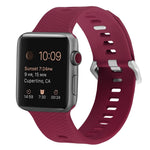Dây đeo đồng hồ silicone thay thế cho Apple Watch Series, 7 45mm / 6 & SE & 5 & 4 44mm / 3 & 2 & 1 42mm, 7 41mm / 6 & SE & 5 & 4 40mm / 3 & 2 & 1 38mm