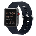 Dây đeo đồng hồ silicone thay thế cho Apple Watch Series, 7 45mm / 6 & SE & 5 & 4 44mm / 3 & 2 & 1 42mm, 7 41mm / 6 & SE & 5 & 4 40mm / 3 & 2 & 1 38mm
