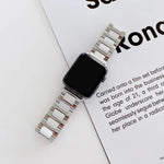 Dây thay thế thép gốm ba hạt rộng 22mm cho Apple Watch Series, 7 41mm / 6 & SE & 5 & 4 40mm / 3 & 2 & 1 38mm, 7 45mm / 6 & SE & 5 & 4 44mm / 3 & 2 & 1 42mm