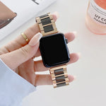 Dây thay thế thép gốm ba hạt rộng 22mm cho Apple Watch Series, 7 41mm / 6 & SE & 5 & 4 40mm / 3 & 2 & 1 38mm, 7 45mm / 6 & SE & 5 & 4 44mm / 3 & 2 & 1 42mm